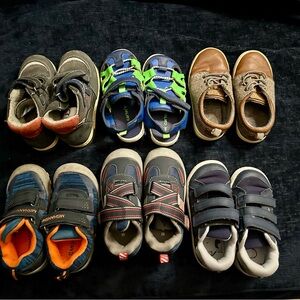 Lot Toddler Size 8-9 Shoes- Sneakers, High tops, Dress Shoes, Water Shoes
